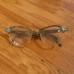 Vintage Gold Cat-Eye Glasses